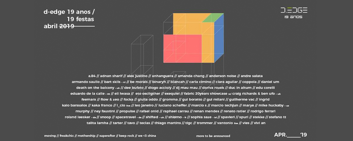 Confira a programação de 19 anos do D-Edge