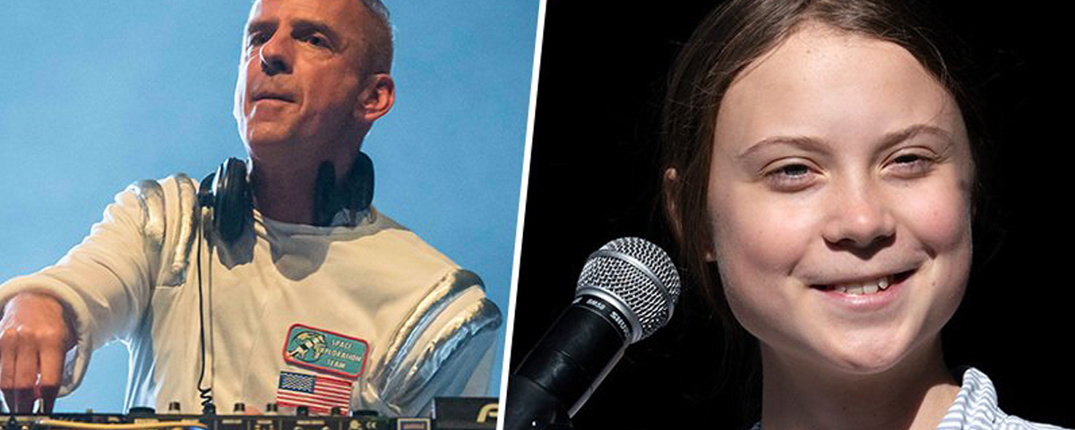 Fatboy Slim toca mashup de Right Here, Right Now com o discurso de Greta Thunberg