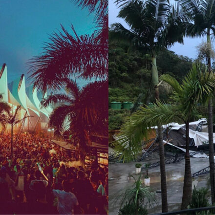 Estrutura do Green Valley vem abaixo após ciclone que atingiu Santa Catarina