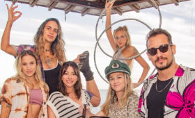 Noon faz a festa com Manda Moor e Maz