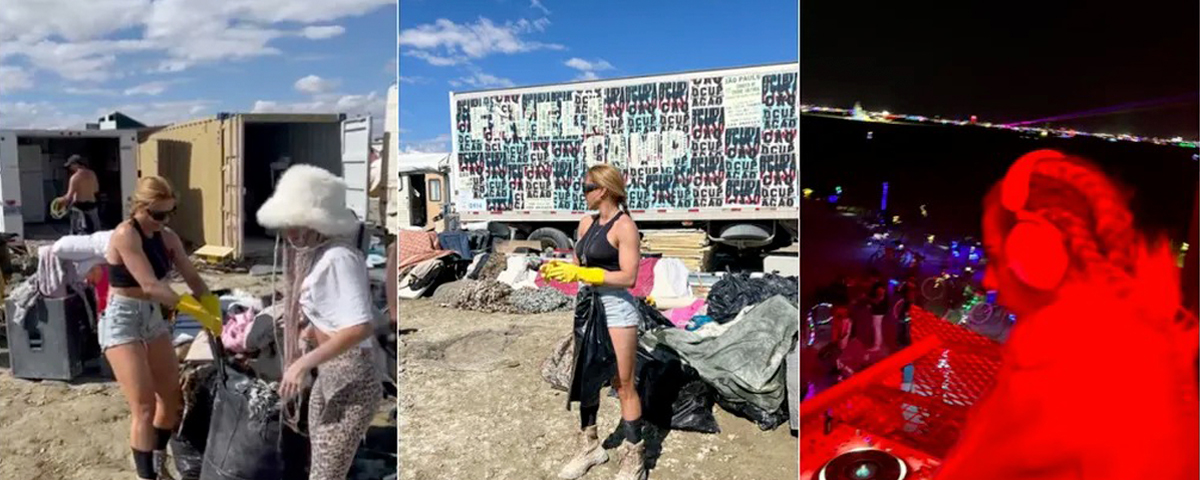 Burning Man: DJ brasileira ficou até o final mesmo após perrengues e ajudou a desmontar estrutura e limpar evento